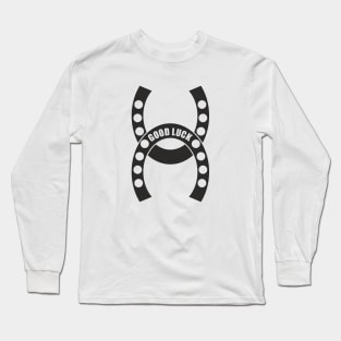 The Lucky Horseshoes (black print) Long Sleeve T-Shirt